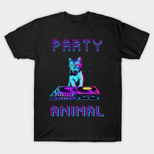 Party Animal Cat DJ T-Shirt